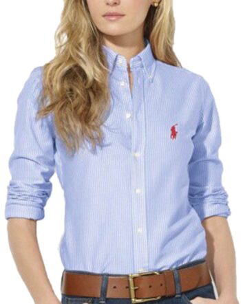 ראלף לורן-RALPH LAUREN SHIRT WOMEN - Hawkes Blue