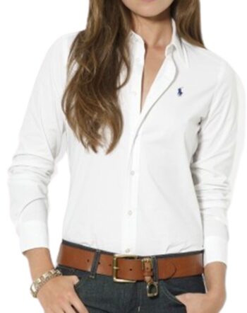 ראלף לורן-RALPH LAUREN SHIRT WOMEN - White Smoke
