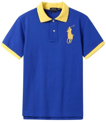 ראלף לורן-RALPH LAUREN POLO TSHIRT MEN'S SHORT DESGIN - Blue