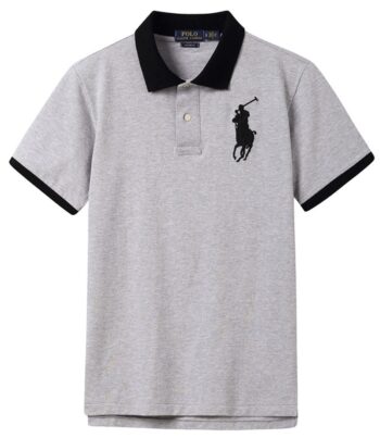 ראלף לורן-RALPH LAUREN POLO TSHIRT MEN'S SHORT DESGIN - Gray