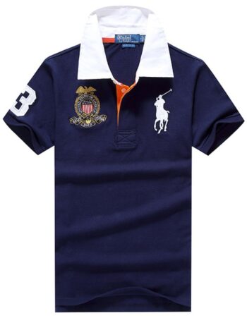 ראלף לורן-RALPH LAUREN POLO TSHIRT MEN'S SHORT DESGIN - Navy Blue