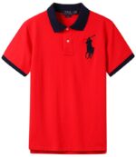 ראלף לורן-RALPH LAUREN POLO TSHIRT MEN'S SHORT DESGIN - Torch Red
