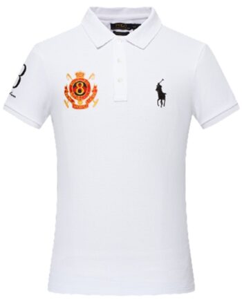 ראלף לורן-RALPH LAUREN POLO TSHIRT MEN'S SHORT DESGIN - White