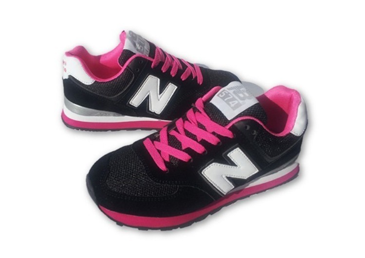 נעלי-ניו-באלאנס-New-Balance-574-PINK-BLACK-2